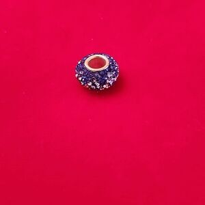 Ibb Thai Sterling Silver 925 Blue Rhinestone Charm fits Pandora Bracelet